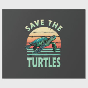 Save The Turtles Animal Turtle Pet Lover (1) Wrapping Paper
