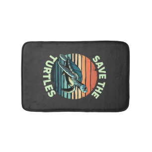 Save The Turtles Animal Turtle Pet Lover (2) Bath Mat