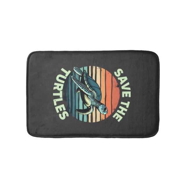 Save The Turtles Animal Turtle Pet Lover (2) Bath Mat (Front)