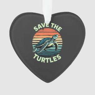 Save The Turtles Animal Turtle Pet Lover (2) Ornament