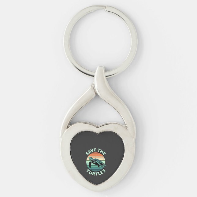 Save The Turtles Animal Turtle Pet Lover (4) Key Ring (Front)