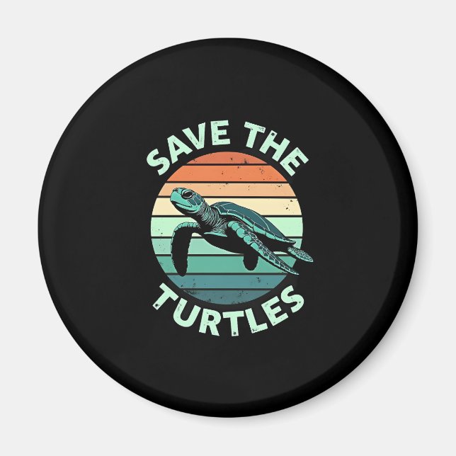 Save The Turtles Animal Turtle Pet Lover (4) Magnet (Front)