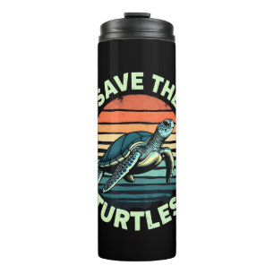 Save The Turtles Animal Turtle Pet Lover (4) Thermal Tumbler
