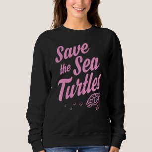 Save The Turtles Bubbles Cute Sea Turtle Christmas Sweatshirt
