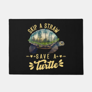 Save the Turtles Environmental Protection Ocean Doormat