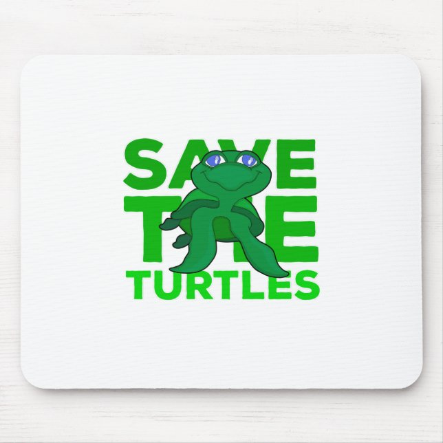Save The Turtles Mouse Pad (Front)