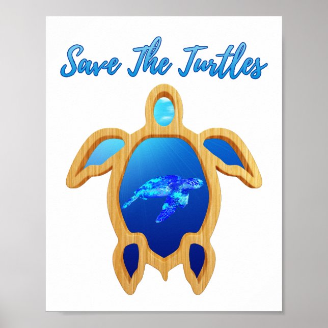 Save The Turtles Poster (Front)