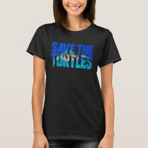 Save The Turtles Sea Turtle Swimming Underwater Gr T-Shirt