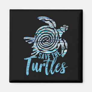 Save The Turtles Vintage Earth Day  Magnet