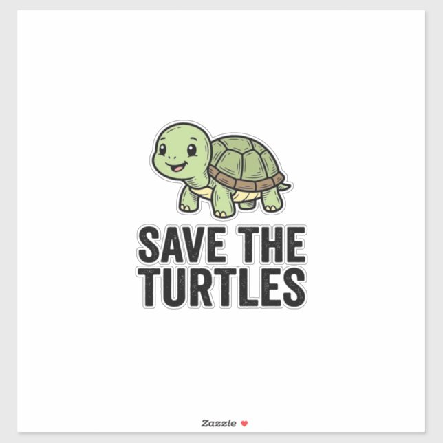 Save The Turtles Vintage Turtle Conservation Shirt (Sheet)