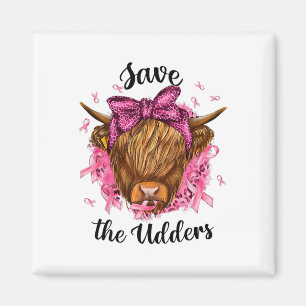 Save The Udders Breast Cancer Awareness Warrior Co Magnet