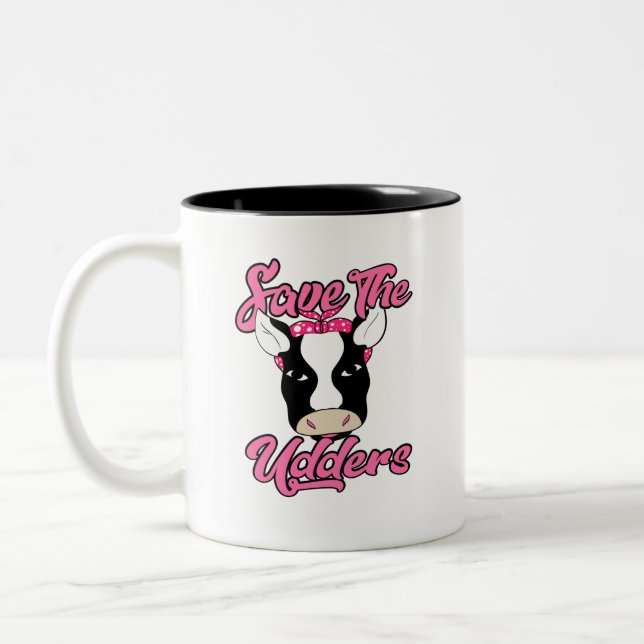 Save The Udders Two-Tone Coffee Mug (Left)