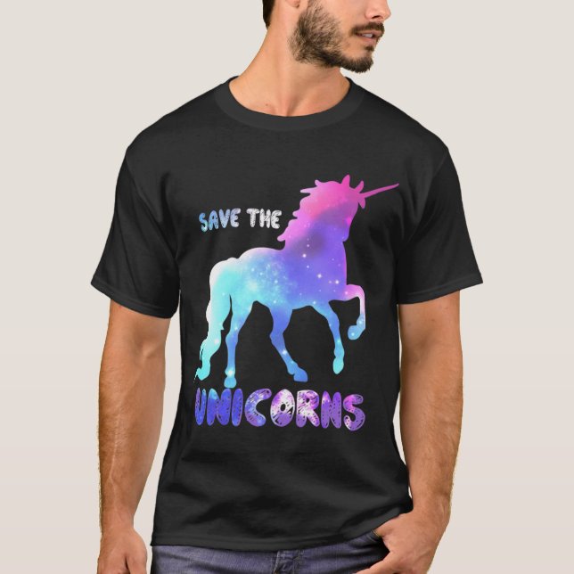 Save the Unicorns girl funny T-Shirt (Front)