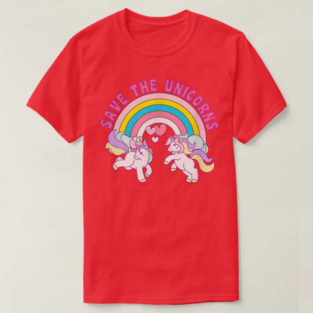 Save the Unicorns  T-Shirt (Design Front)