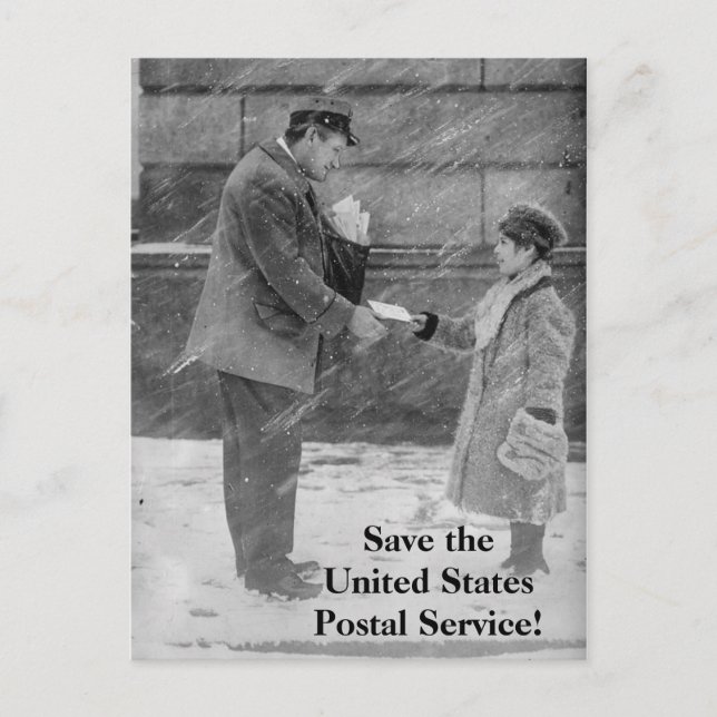 Save the United States Postal Service Postcard (Front)