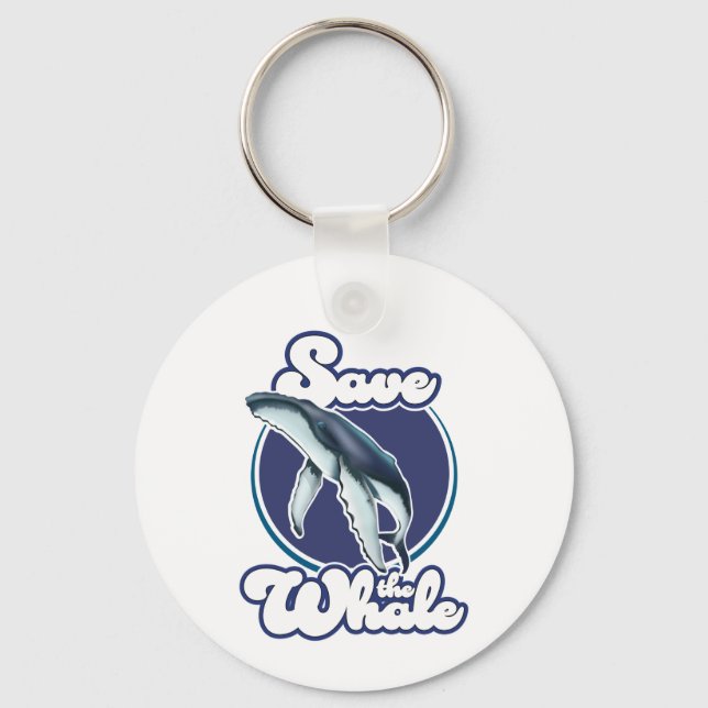 Save the Whale Key Ring (Front)
