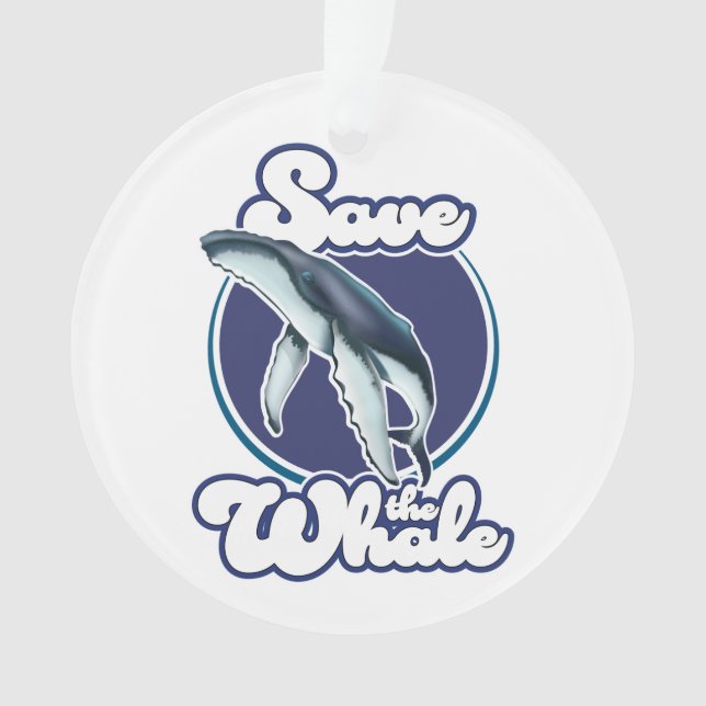 Save the Whale Ornament (Front)