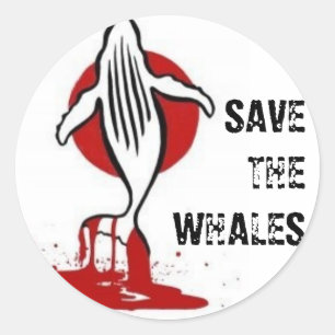 Save the Whales Classic Round Sticker