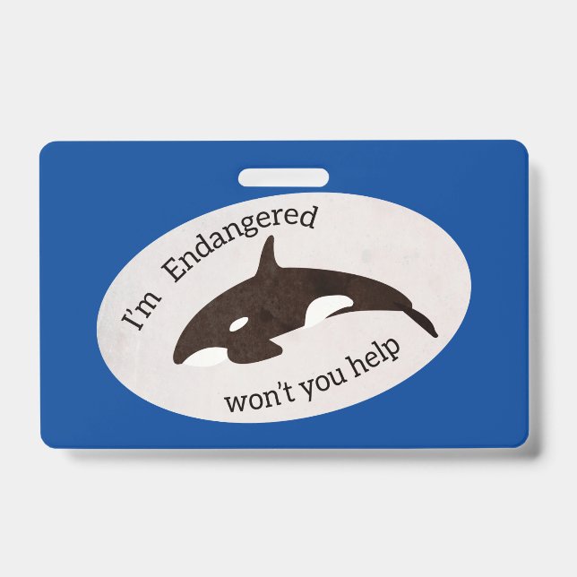 Save the Whales ID Badge (Front)