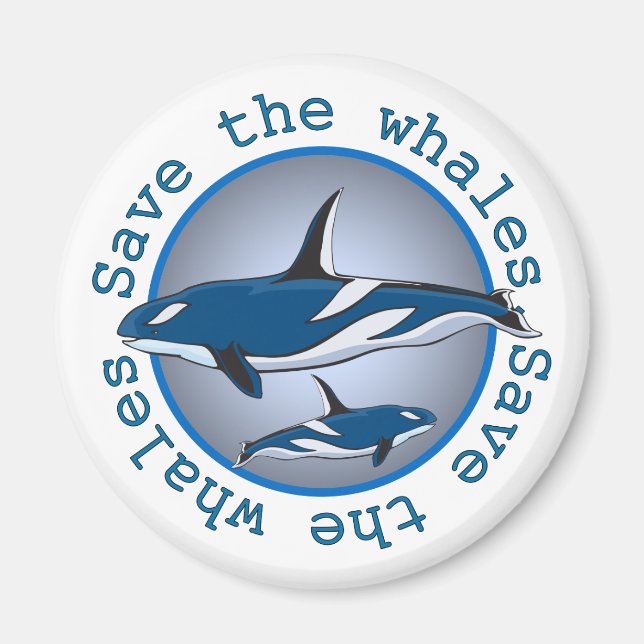 Save the Whales Magnet (Front)