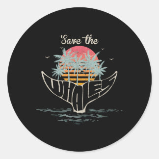Save The Whales Orca Er Whale Classic Round Sticker
