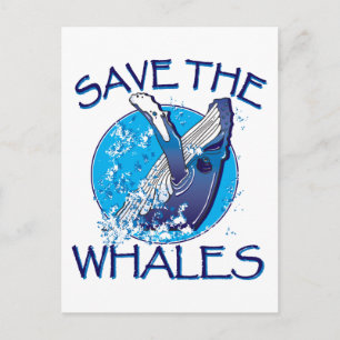 Save the Whales Postcard