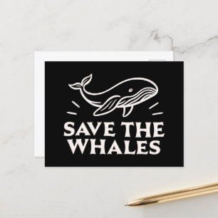 Save the whales postcard