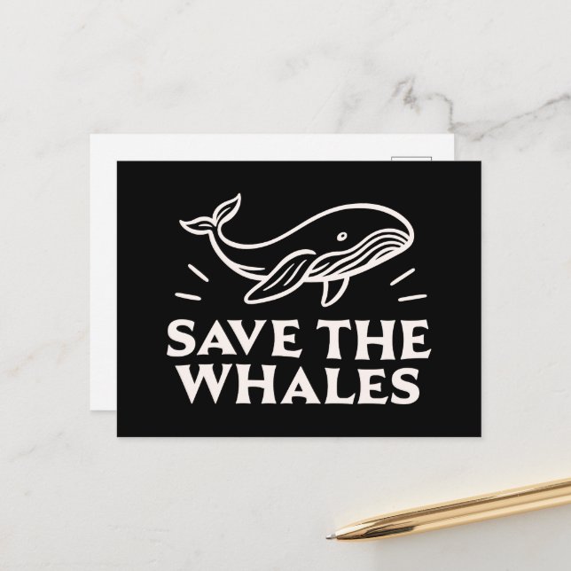 Save the whales postcard (Front/Back In Situ)