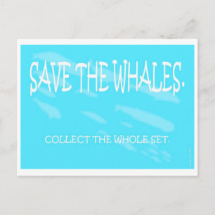 save the whales postcard