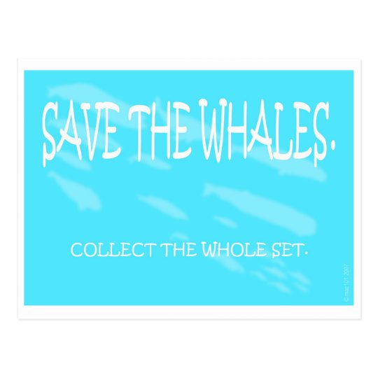 save the whales postcard