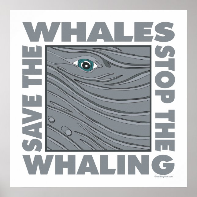 Save the Whales Poster (Front)