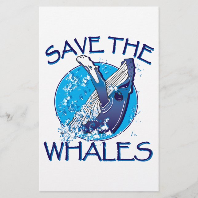 Save the Whales Stationery (Front)