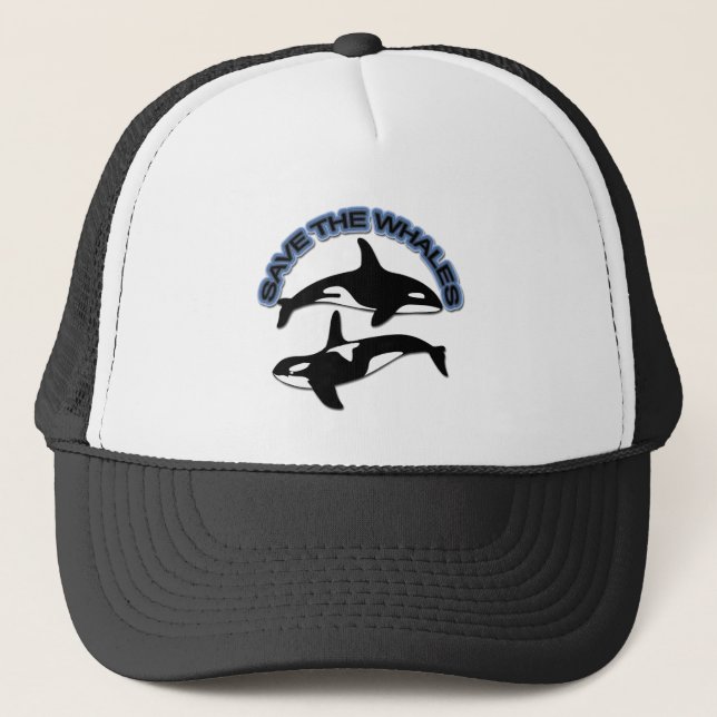 SAVE THE WHALES TRUCKER HAT (Front)