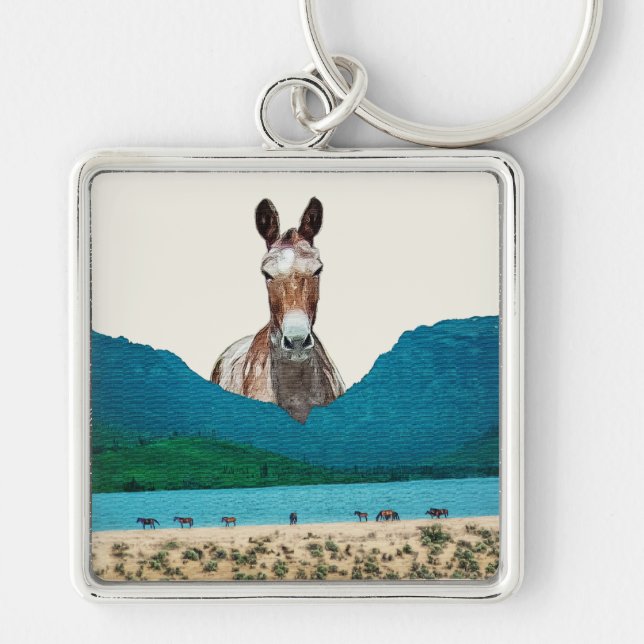 Save the Wild Horses, Save the Wilderness Key Ring (Front)