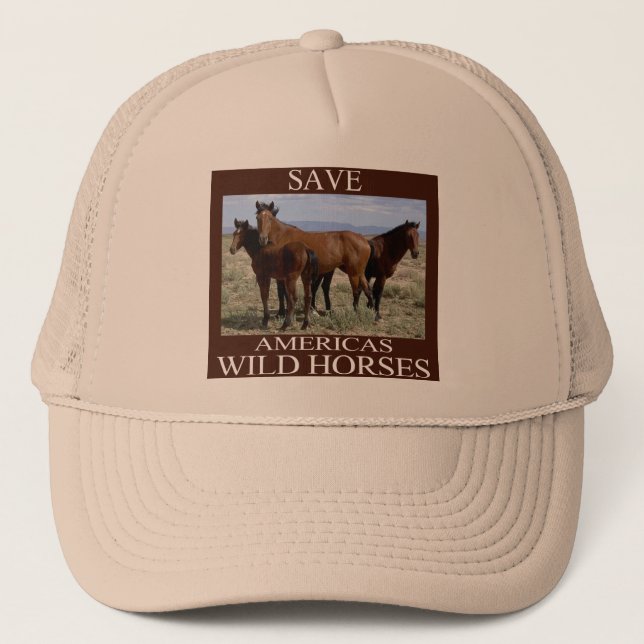 Save the Wild Horses Trucker Hat (Front)