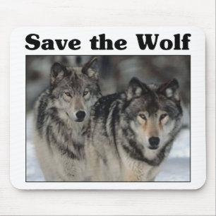 Save the Wolf Mouse Pad