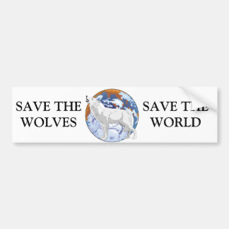 Save the Wolves Bumper Sticker
