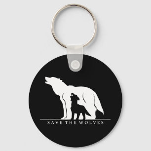 Save the Wolves Key Ring