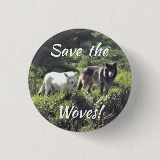Save the Wolves pin
