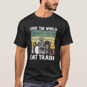 Save The World Eat Trash Gang Rat Skunk Racoon T-Shirt