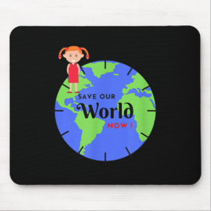 Save The World Little Girl Fights For Environmenta Mouse Pad