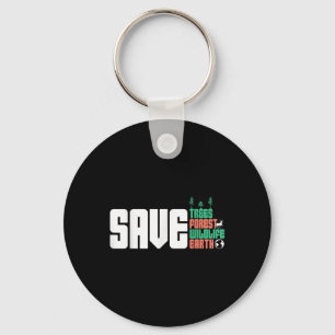Save The World Nature Protection Environmental Pro Key Ring