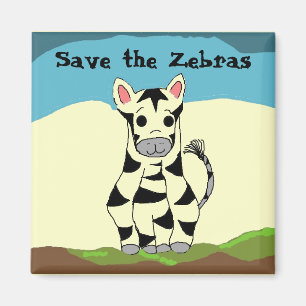 Save the Zebras Magnet