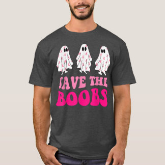Save TheGhost Boo Breast Cancer Halloween Costumes T-Shirt
