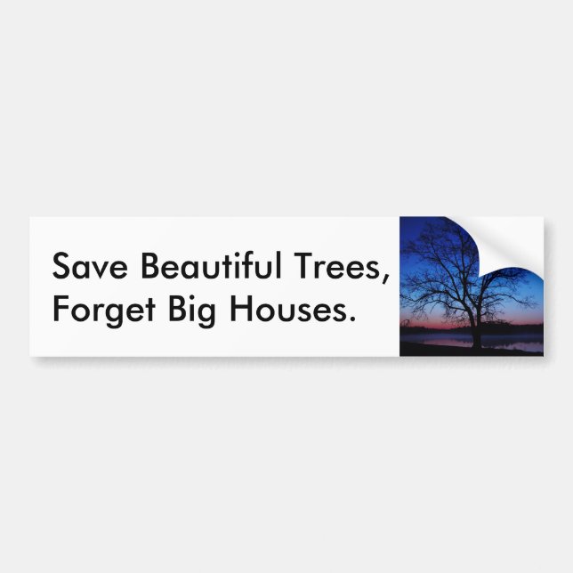 Save trees Oak sunrise Bumper Sticker (Front)