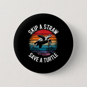 Save Turtles Sea Ocean Turtle Shirt 6 Cm Round Badge