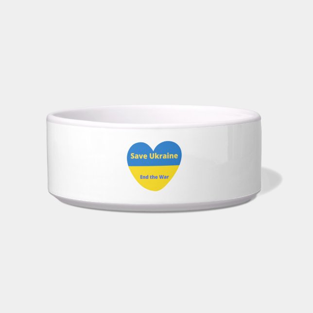 Save Ukraine - End the War Dog Bowl (Front)