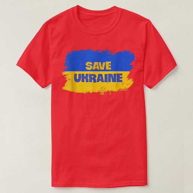 Save Ukraine I Stand With Ukraine Ukrainian Flag M T-Shirt (Design Front)