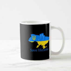 Save Ukraine Support Dove Peace Ukrainian Map Coat Coffee Mug
