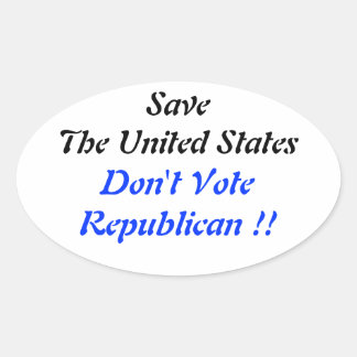 Save US Oval Blue Sticker